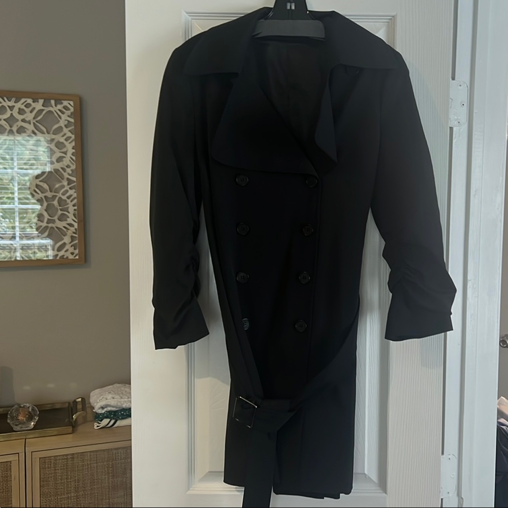 Theory Black Double-Breasted Coat